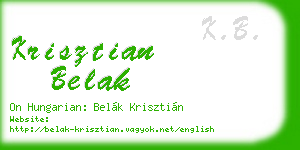 krisztian belak business card